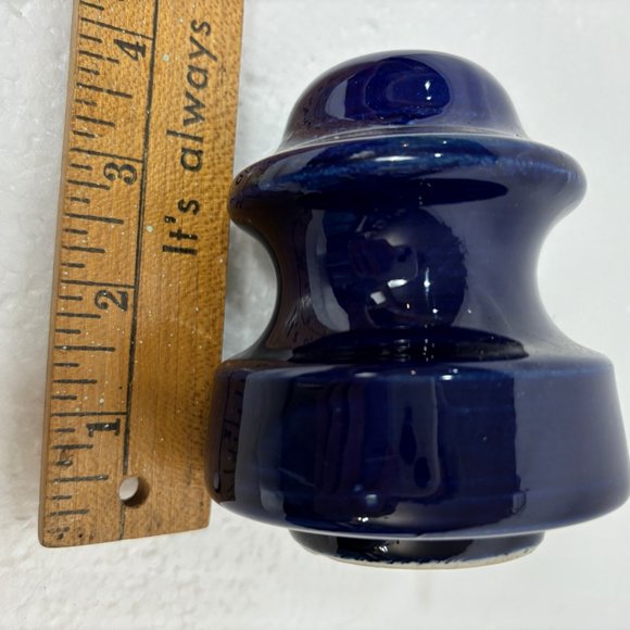* Electric Insulator Cobalt Blue Ceramic VTG - Picture 8 of 8